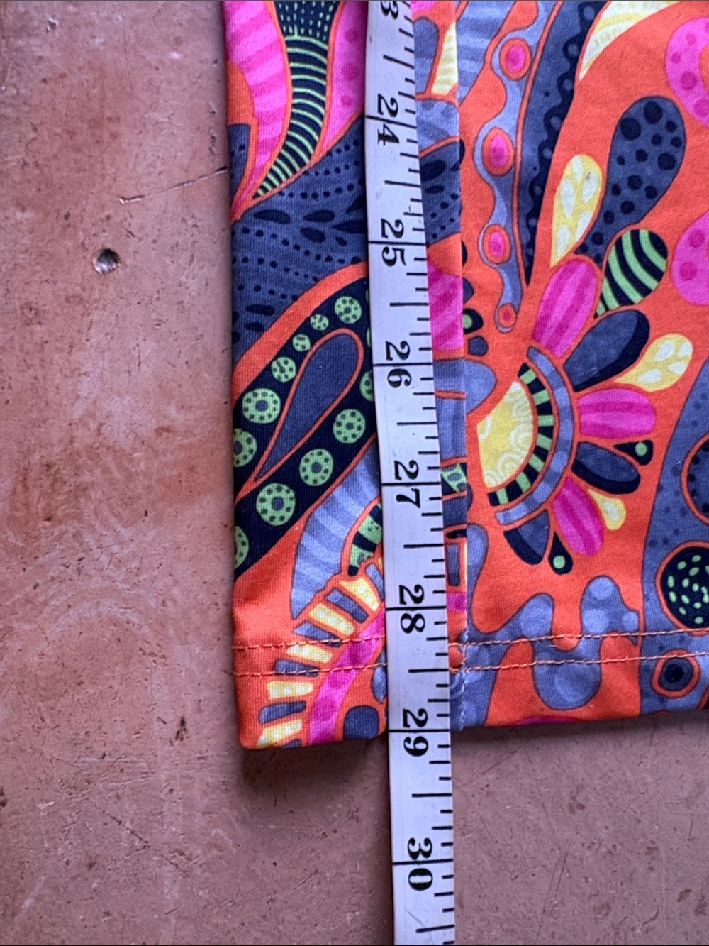 Retro 70’s Orange Paisley Wide Leg Jumpsuit - Picture 5 of 6